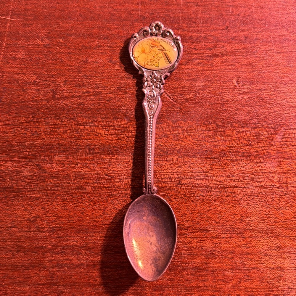 Mississippi Magnolia mockingbird collectible spoon silverplated Celest,Australia
